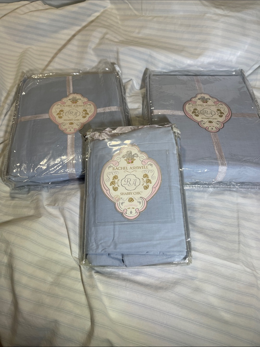 NWT ORIGINAL RACHEL ASHWELL, SHABBY CHIC, CALIFORNIA FITTED KING SHEET SET